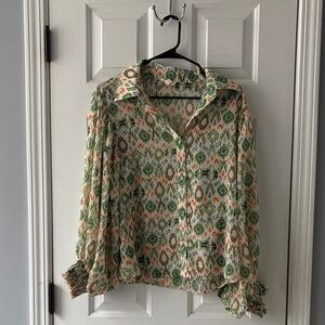 EE:SOME Funky Sheer Balloon Sleeve Blouse